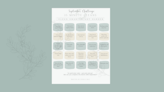 NEW!! September 15 Minute Cleaning Challenge PLUS Newsletter